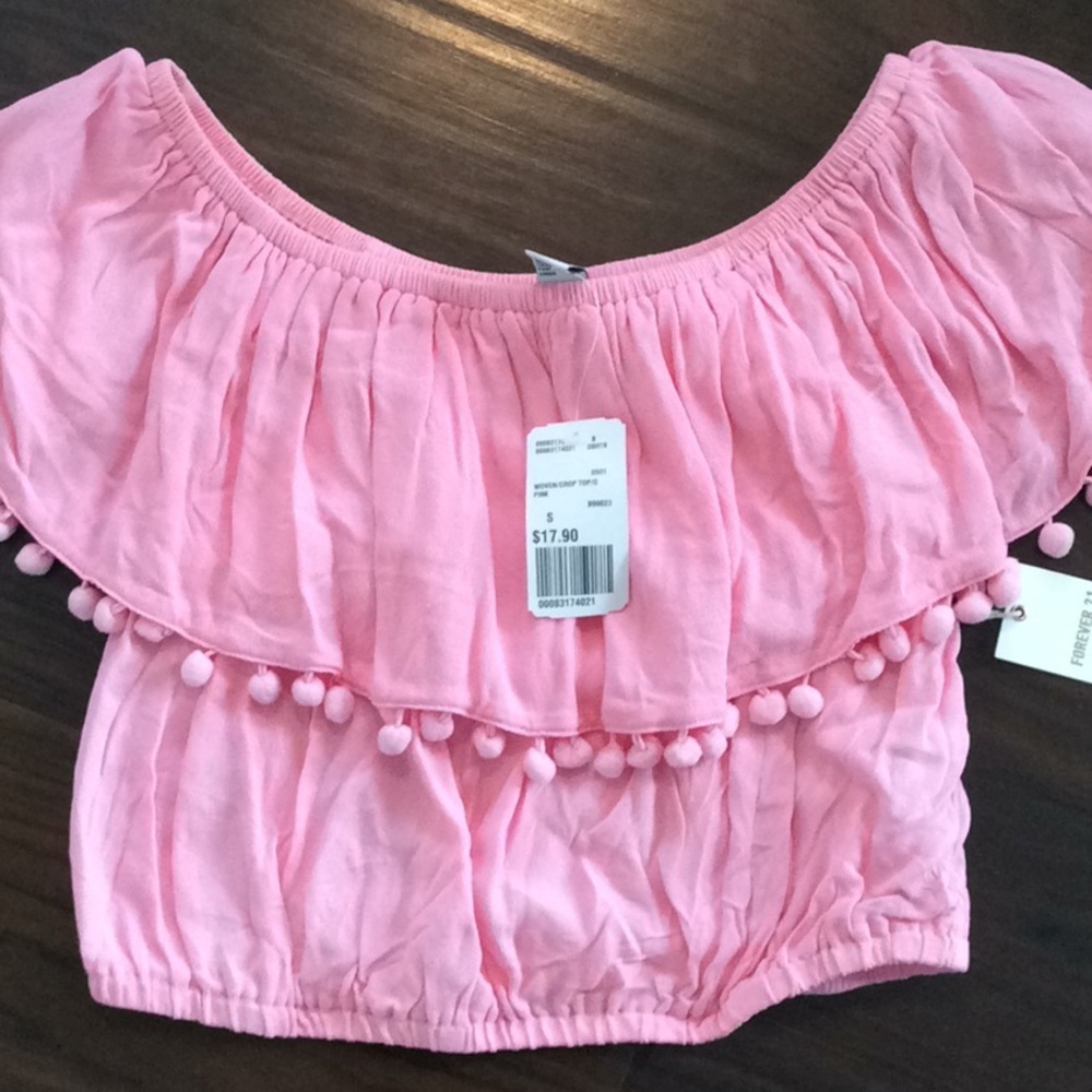 Two Forever 21 Woman’s Off The Shoulder Crop Tops - Picture 5 of 7